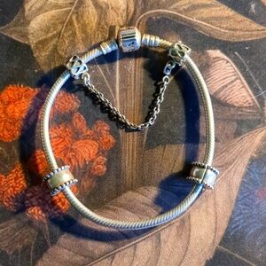 Pandora retired moments bracelet bundle 7.5in